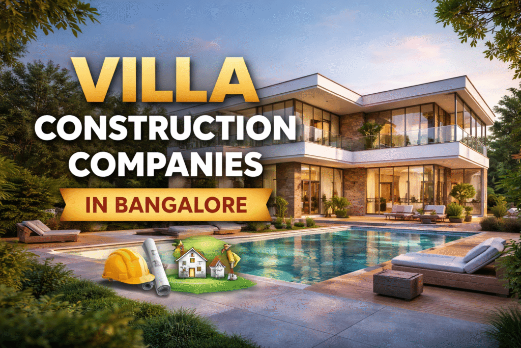 Villa construction companies in Bangalore project site